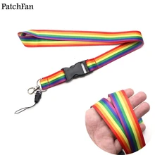 Patchfan радужные Брелоки для ключей бирки шейный ремешок для мобильного телефона ремни Веревка для samsung для ключей очки держатель для карт камера A1162