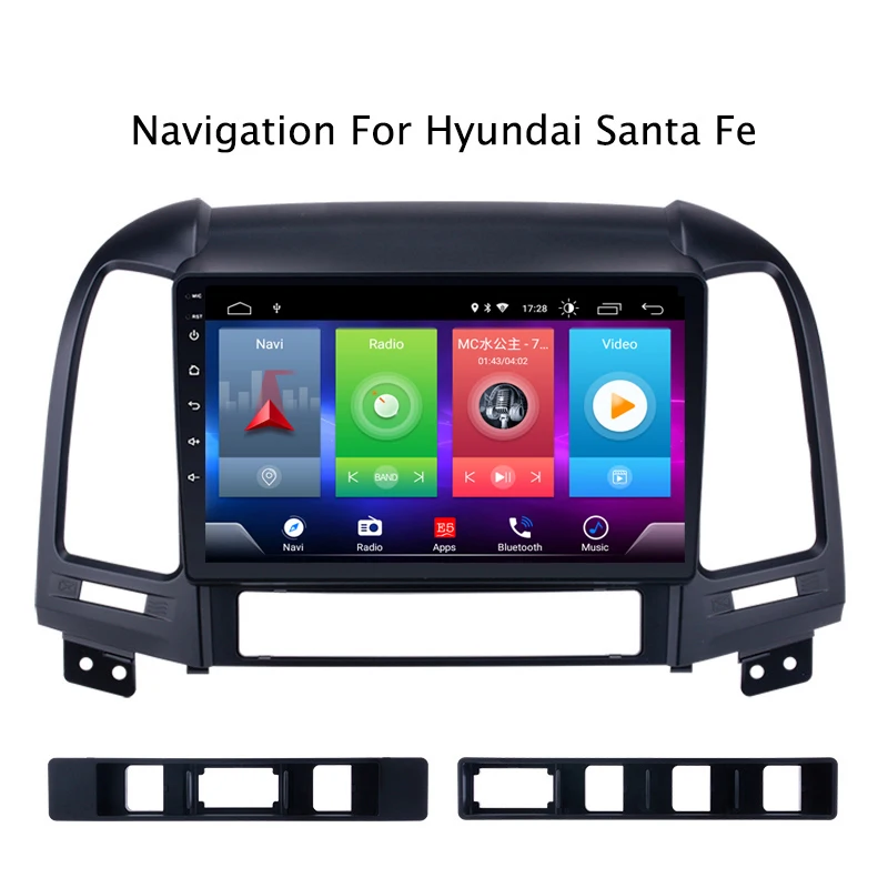 Clearance Car Android 8.1 Multimedia Player for HYUNDAI Santa Fe IX45 2005-2012 GPS Navigation Device USB bluetooth steering wheel control 2