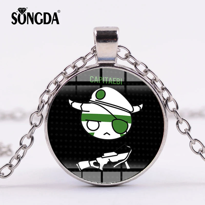 

SONGDA Rainbow Six Siege Pendant Necklace Glass Dome Game Jewelry Charms Accessories Pendants For Game Fans Classic Collection