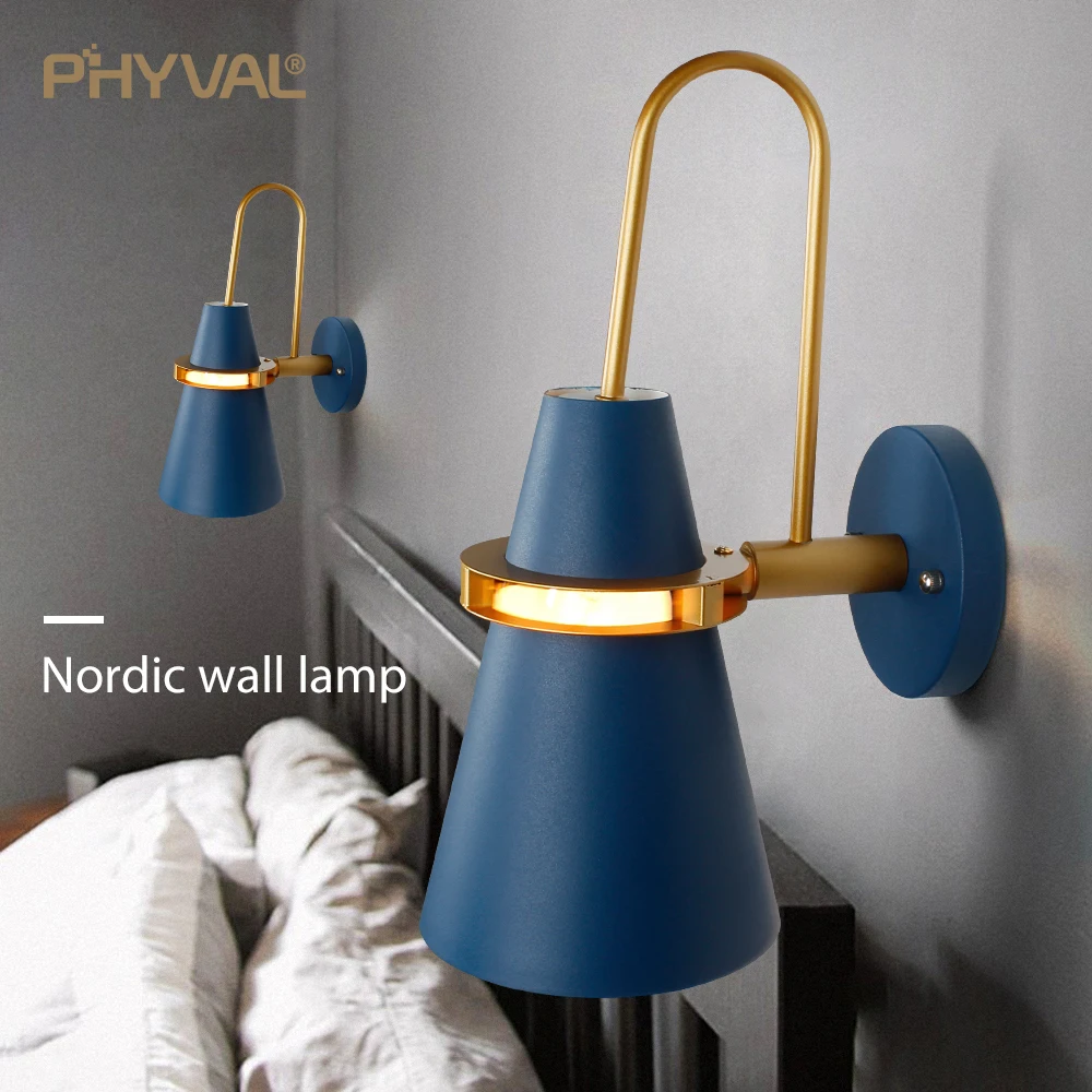  Wall Lamp Macaron Creative luminary Firm Safety Thicken 12cm Iron Base14cm iron lampshade No assemb - 32994540744