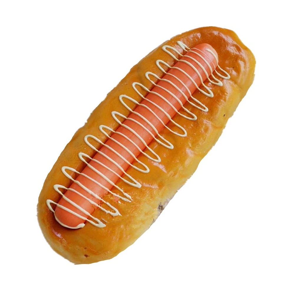 

Artificial Hot Dog/Doughnut Bread Lifelike Fake Food for Home Kitchen Party Photography Props Decoration