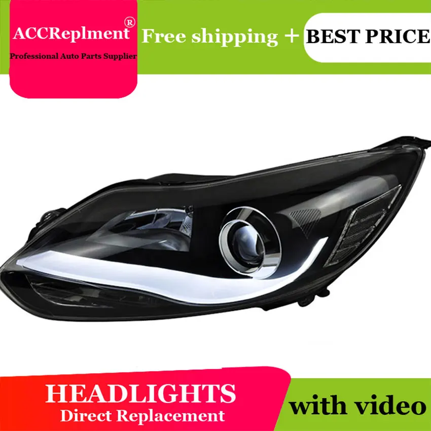 

Car Styling for 2012-2014 Ford Focus LED Headlights New Focus3 DRL Lens Double Beam H7 HID Xenon bi xenon lens