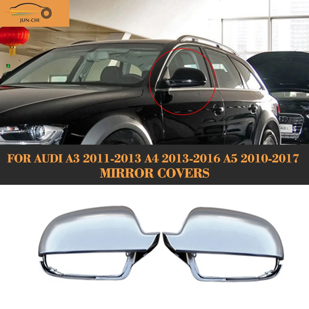 Car Chrome Replace car side mirror Housings covers caps for Audi A3 11