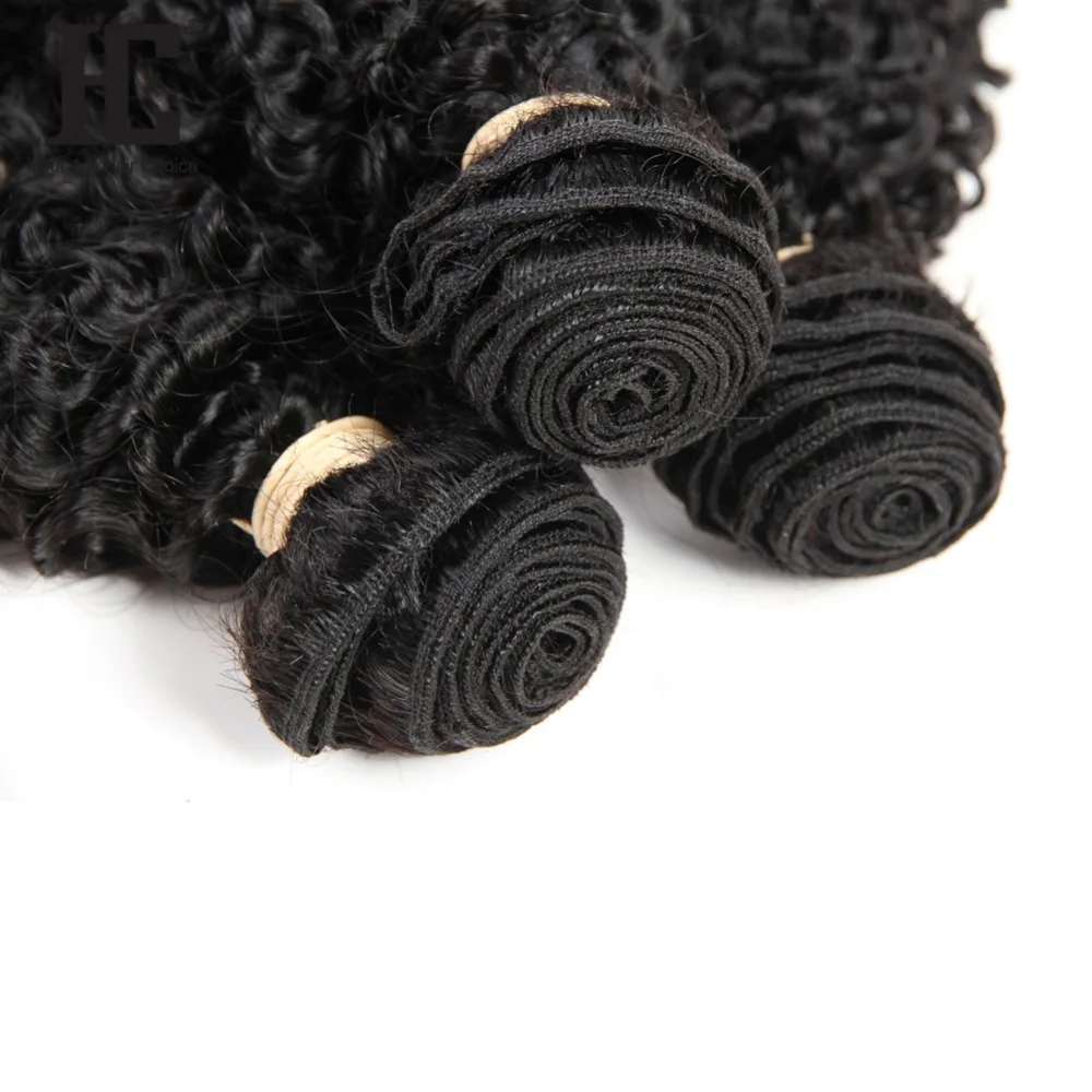 HC Kinky Curly Bundles With Closure Non Remy Human Hair Weave With Lace Closure Brazilian Hair Weave 3 Bundles With Closure HC Kinky Curly Bundles With Closure Non Remy Human Hair Weave With Lace Closure Brazilian Hair Weave 3 Bundles With Closure