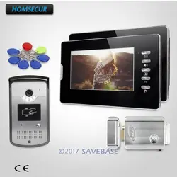 HOMSECUR 7 "Hands-free видео дверной телефон домофон с внутримонитором аудио домофон