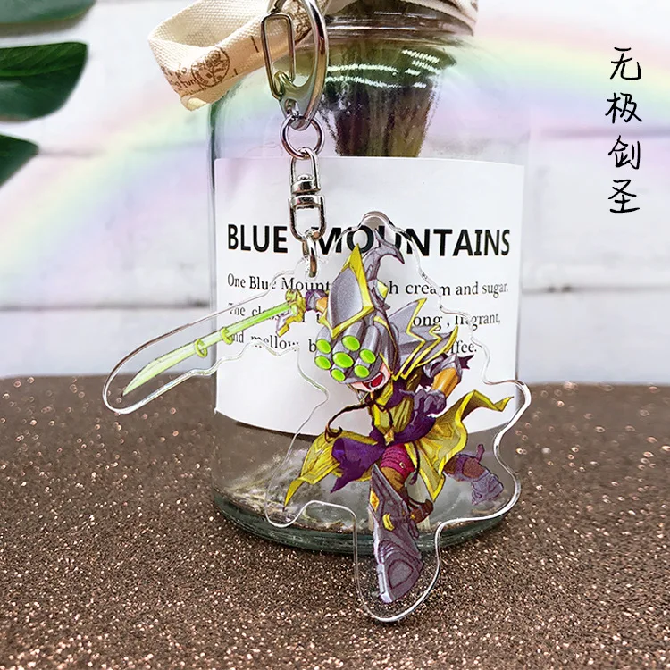 Juego de la Liga de Leyendas llavero de acrílico LOL proyecto Kaisa Irelia divertido lindo colgante accesorio de joyería de Chaveiro Llaveros regalo