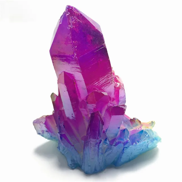 Aura Crystal Cluster Purple Angel Aura Titanium Quartz Crystal Specimen ...