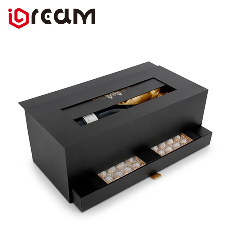 luxury cardboard wine bottle paper gift carton box