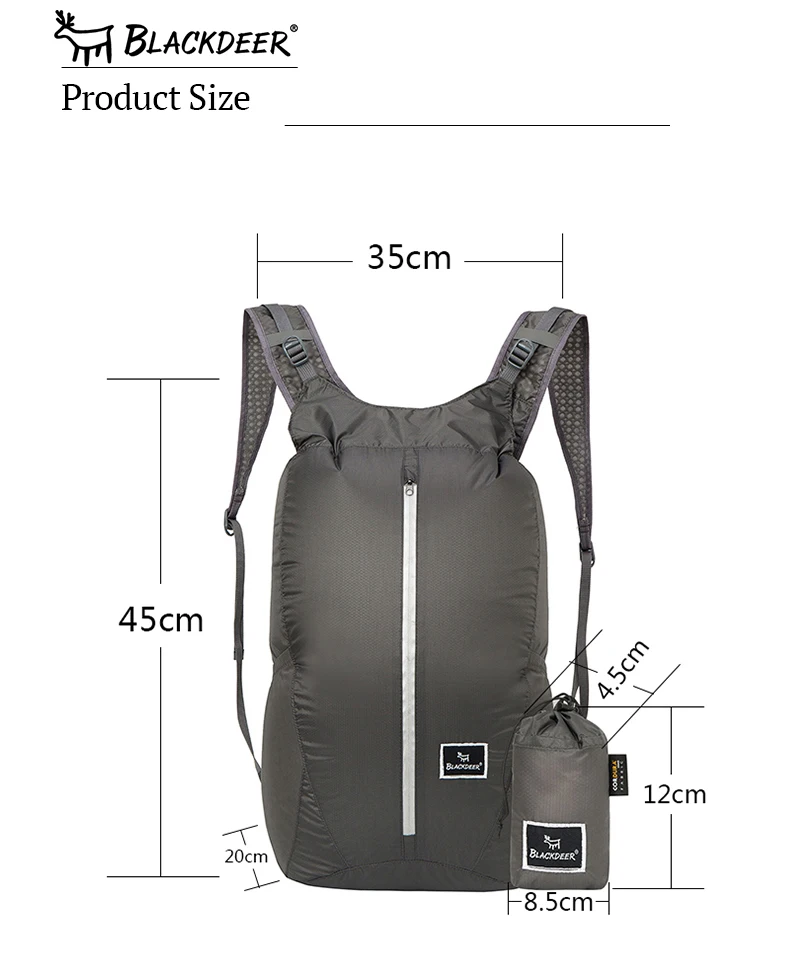 BLACKDEER рюкзак для кемпинга водостойкий 30D Cordura мужские женские спортивные сумки 24L Сверхлегкий складной удобный прочный туристический рюкзак