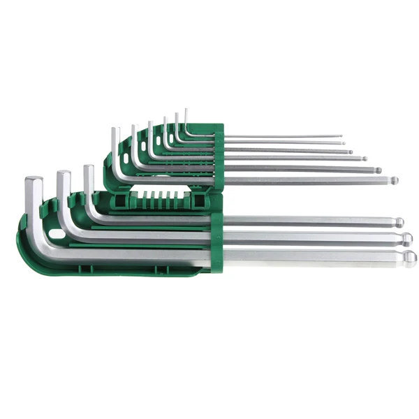 

Llaves Herramientas Direct Selling Ratchet Wrench 2 Sets/lot _ 9pc 1 Set Hex Key 1.5-10mm Hand Tool Ball Point End Silver Tone