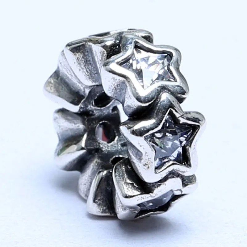 Новый Starshine с прозрачным кубического циркония пространство Бусины Fit Пандора
