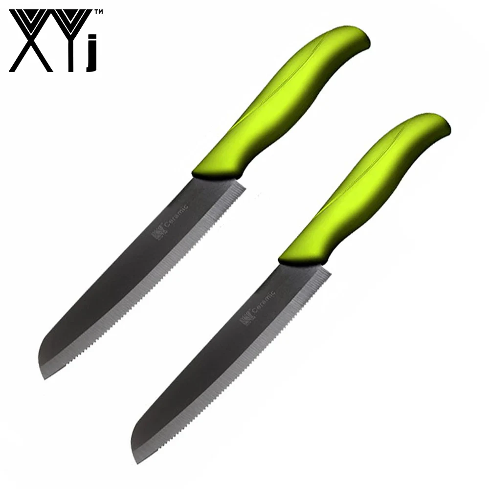 XYj 6 &quotдюймов Santoku керамический набор ножей японский нож шеф повара пилообразный