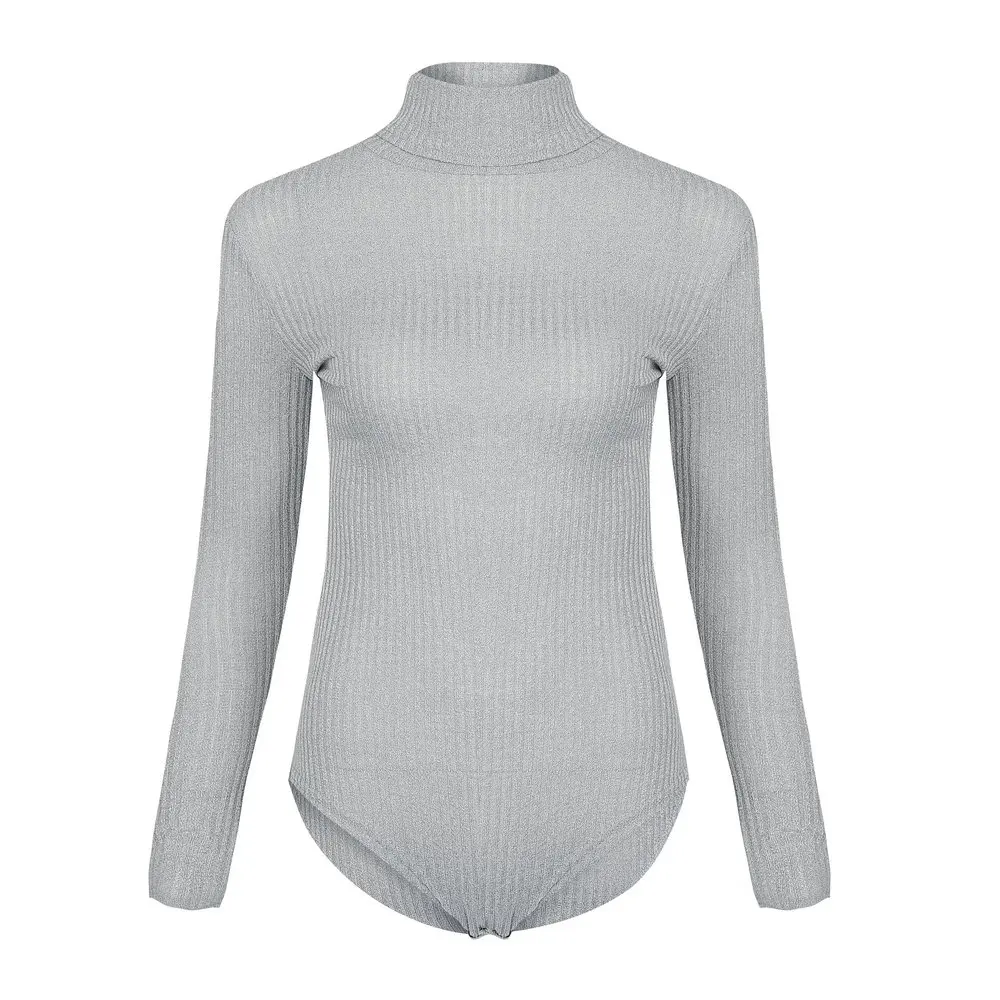 VIEUNSTA 2018 Fashion Turtleneck Knit Ribbed Bodysuit Women Autumn Winter Long Sleeve Warm Jumpsuits Female Rompers Casual Tops VIEUNSTA 2018 Fashion Turtleneck Knit Ribbed Bodysuit Women Autumn Winter Long Sleeve Warm Jumpsuits Female Rompers Casual Tops