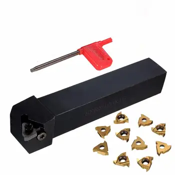 

2019 NEW 10Pcs 16ER AG60 Blade Insert SER2020K16 CNC Lathe Turning Tool Holder Boring Bar