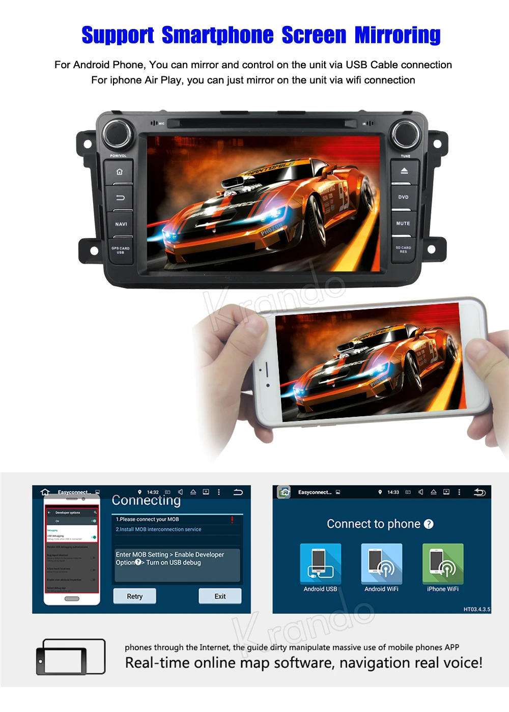 krando mazda cx-9 android car radio gps dvd player navigation multimedia system (9)