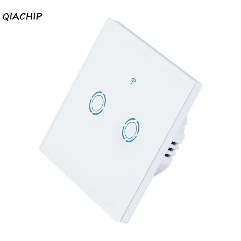 

QIACHIP EU Plug 2CH Waterproof Wall Light Switch APP Remote Control Work With Amazon Alexa Google Home Support Timing Control Z3