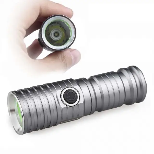 SKYWOLFEYE Rechargeable Flashlight CREE XML T6 LED CR123A 500LM Mini Torch Lamp with 3 Mode Focusing for  Camp / Hike / Outdoor