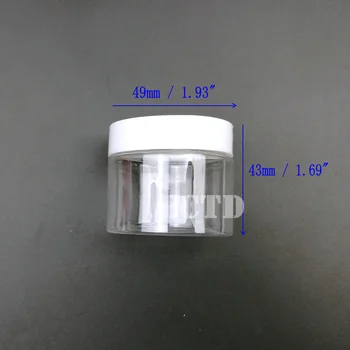 

30pcs White Cap Clear PET Plastic bottles, small storage tanks 50g/ml