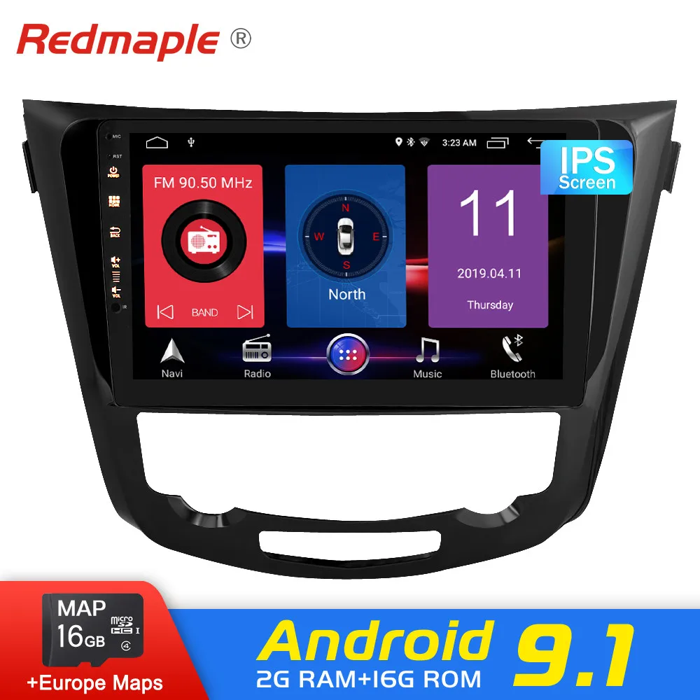 Discount Android 9.0 Car Radio DVD Player For Nissan Qashqai X-Trail 2014 2015 2016 2017 GPS Multimedia Navigation Bluetooth Video Stereo 1