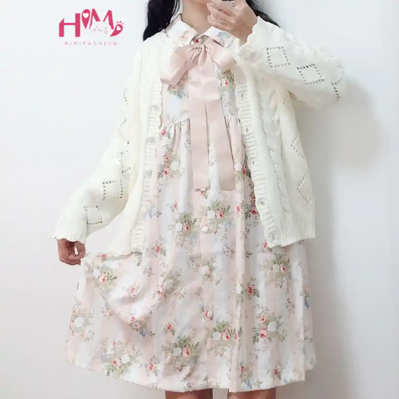 Vintage Rose Dress Cute