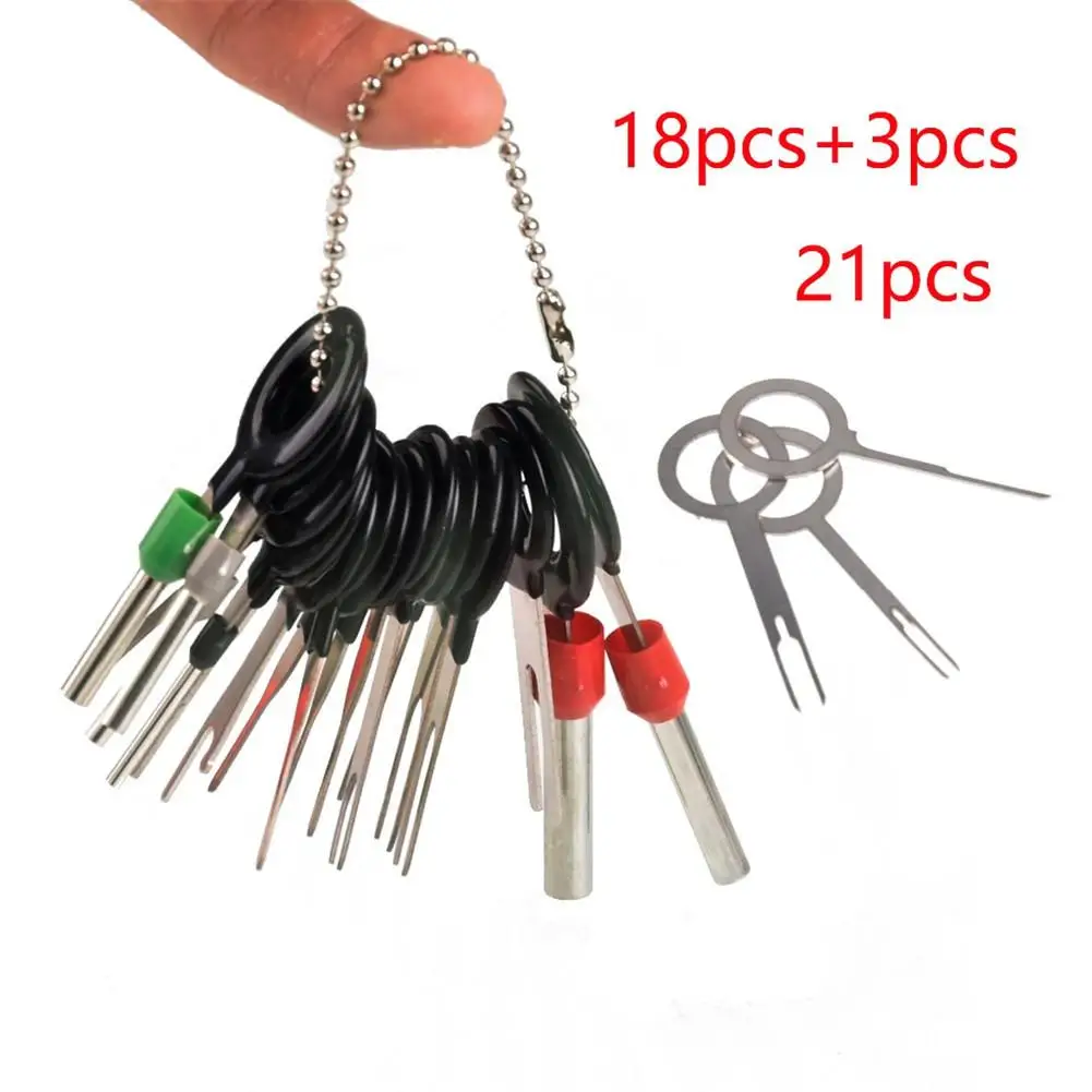 21/26/29Pcs Car Wire Terminal Removal Tool Car Electrical Wiring Crimp Connector Pin Extractor Kit Automotive Plug Picking Tool