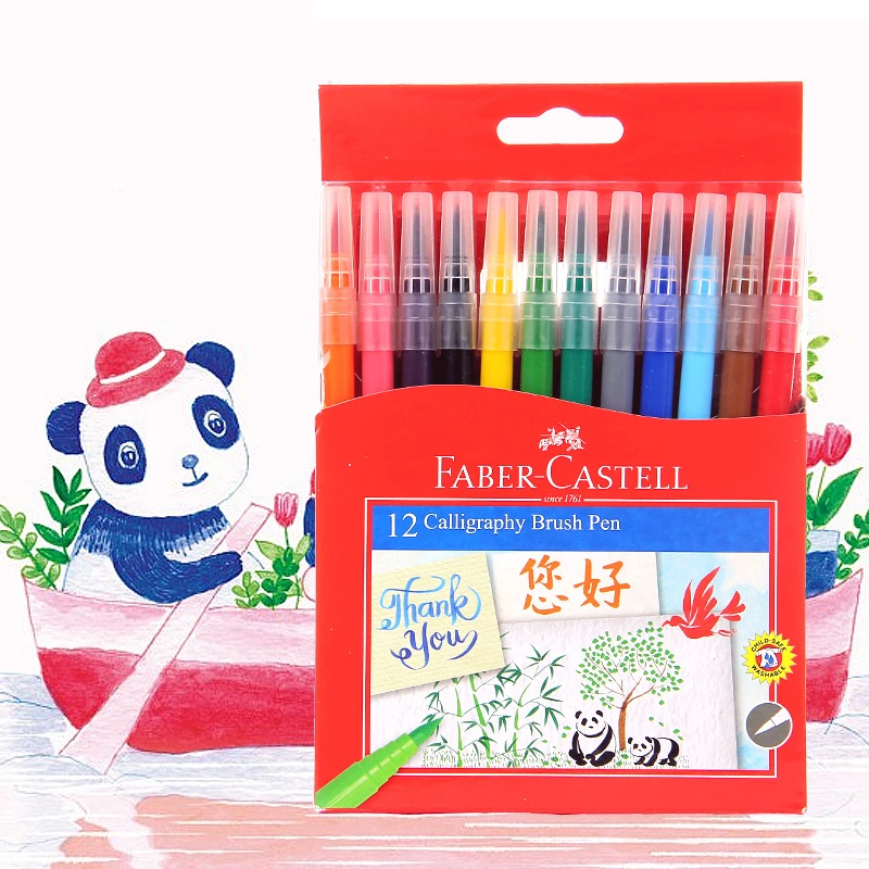FABER CASTELL 12 цветов на водной основе кисть для рисования Акварельная ручка