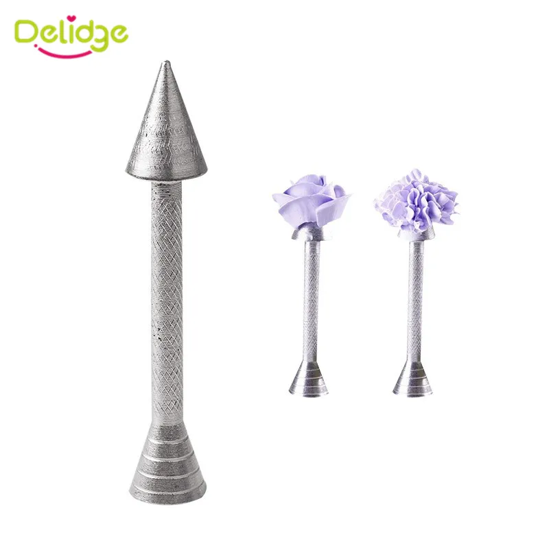 

Delidge 1pc Aluminum Alloy Cake Decorating Stick Cake Dessert Decorators Stick Cream Rose Needle Fondant Wedding Cake Tool