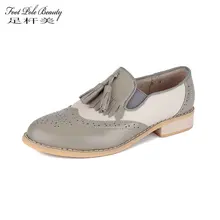 FOOT POLE BEAUTY/Брендовая обувь из натуральной кожи ручной работы Большие размеры 34-47 туфли-оксфорды из бычьей кожи женские лоферы туфли на плоской подошве Мокасины