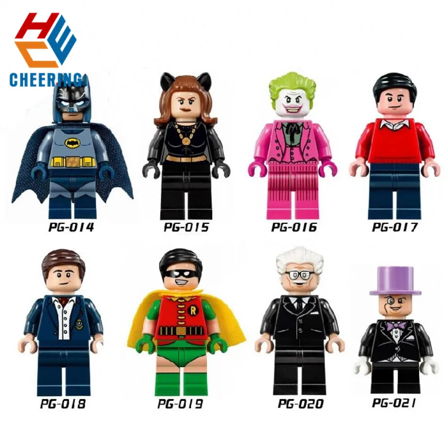 

20Pcs Building Blocks Super Heroes Batman Classic TV Series-Batmancave Robin Alfred Penguin Collection Toys For Children PG8009