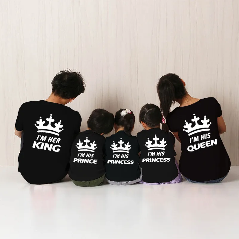 Father Mother And Daughter Clothes Fashion King Queen For Dad Mom