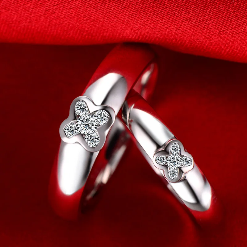 0.14ct/Для мужчин 0.10ct/Для женщин 18ct золото алмаз пару комплект кольца обручальные кольца Обручение кольца для Для мужчин Для женщин
