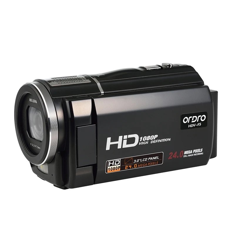 Ordro HDV-F5 3," 1080 P Full HD 16X Zooms Reflex цифровая камера s Профессиональный видеорегистратор с CMOS объективом 24MP фотокамера