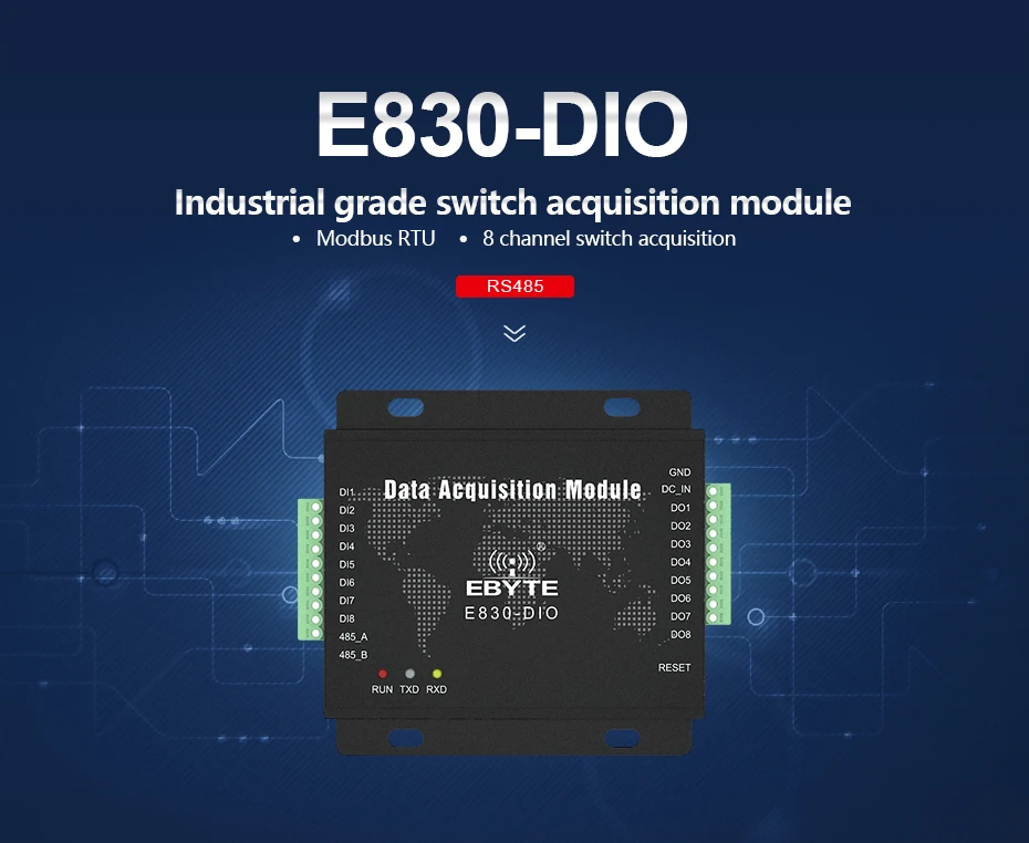 E830-DIO(485-8A) цифрового сигнала Acquisiton Modbus 8-канальный сетевой видеорегистратор серийный Порты и разъёмы сервер переключатель Количество коллекция modbus rs485