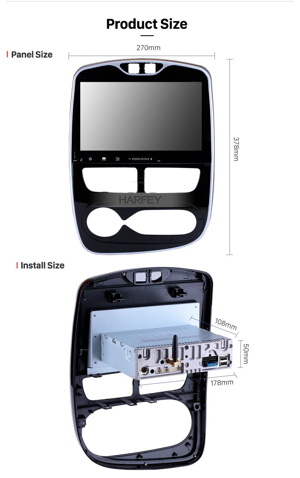 Flash Deal Harfey 10.1 Inch Android 9.0 GPS Navi HD Touchscreen Auto stereo Bluetooth for Renault Clio Digital/Analog (MT) 2012 2013-2016 15