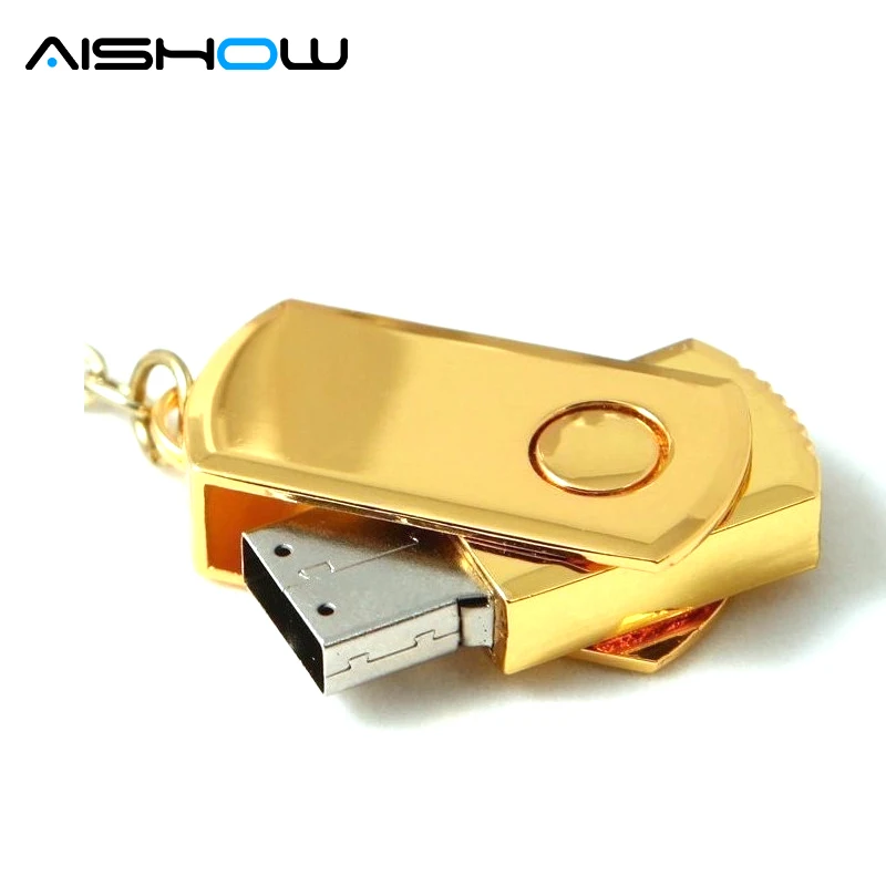 Качественный флэш накопитель вращающийся металлический usb 64 ГБ 32 из нержавеющей