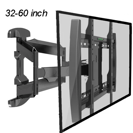 32-60 дюймов полное движение ТВ настенное крепление 6 поворотных рычагов кронштейн с кабельным управлением