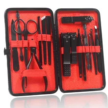 Маникюрные инструменты 1 комплект 16 шт. Пинцет ногти из нержавеющей стали Искусство клипер ножницы пинцет нож маникюр Дизайн ногтей косметические ножницы