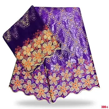 

Beautifical Black Beaded african bazin fabric bazin riche fabric bazin riche getzner for women with 2 yards lace B17083101