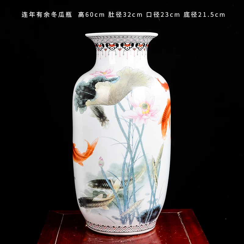 Jingdezhen керамическая ваза для украшения гостиной покрытая эмалью ваза|Вазы| |