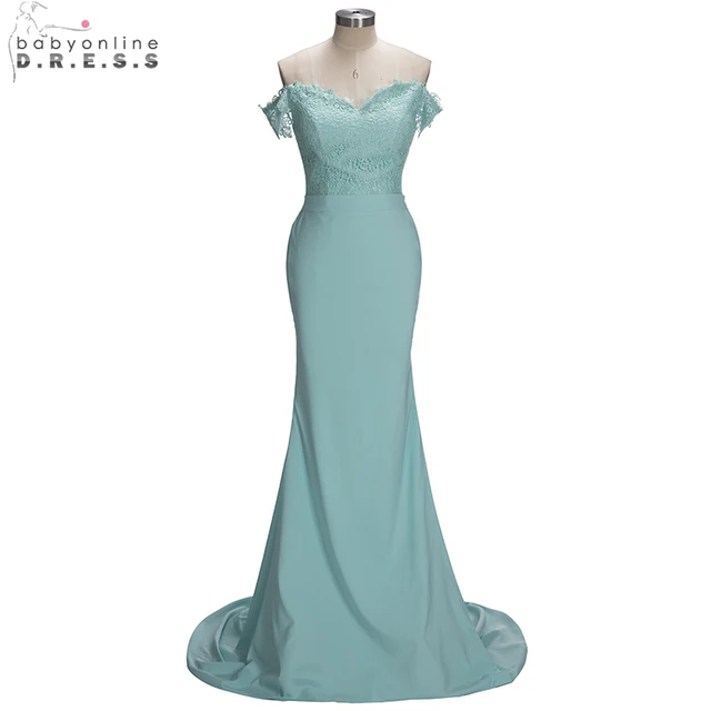 Elegant Lace Mint Green Mermaid Bridesmaid Dresses 2018 Y Off Elegant Lace Mint Green Mermaid Bridesmaid Dresses 2018 Y Off Shoulder Wedding Party Robe Demoie