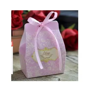 

Free Shipping 50pcs Wedding Favor Box Sweet Love Candy Box Baby Shower Favor Boxes Wedding Favors And Gifts