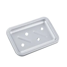 Estilo Vintage negro montado en la pared de ducha de baño plato de soporte para jabón cesta de jabón antiguo de aluminio jabón estante bandeja de red para el hogar Baño