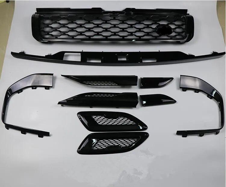 

ABS Front Bumper Grills Side Door Body Air Vent Kit Mesh Protector Guard Cover Trim For LAND ROVER RANGE ROVER EVOQUE 2012-2018