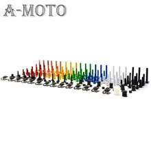 Free Shipping Motorcycle Aluminium Fairing Bolts Fastener Clips Screw For Kawasaki GPZ500S/EX500R NINJA 1990-2009