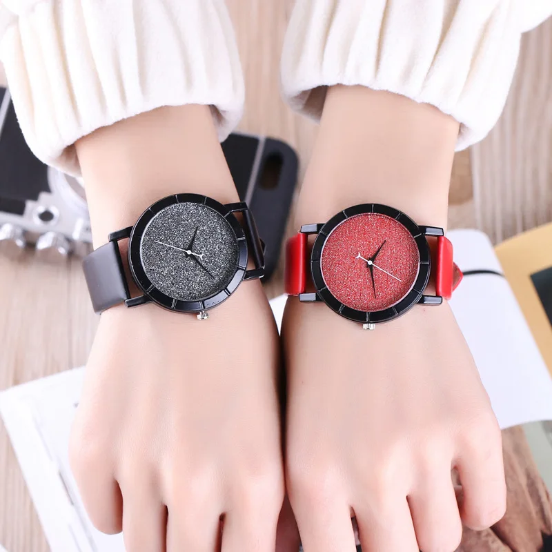 

Business Quartz Wrist Watch Leisure Time Latest Fashion Student Surface Moon Starry Sky Ma'am Lovers Wrist Watch Hot Recommend