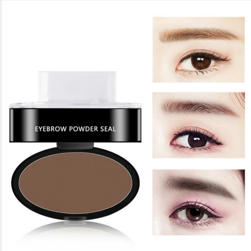 

Lazy Quick Eyebrow Stamp Seal Tint Waterproof Eye Brow Shadows Set Natural Shape Punch For Eyebrows Powder Palette Long lasting