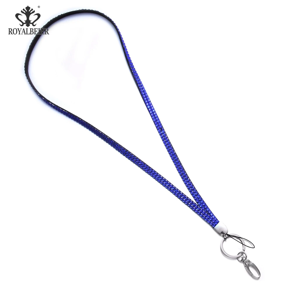 RoyalBeier Convenient Wear Neck Key Chains PU Leather Rope Acrylic