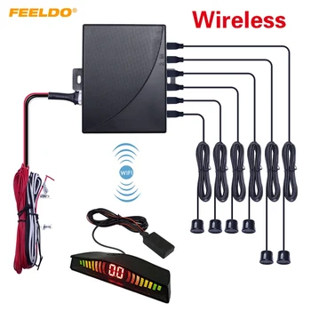 

FEELDO 1Set Car 22mm 6-Sensor Parktronic Wireless Parking Sensor Aid Backup Radar Monitor Detector System #CT-2067