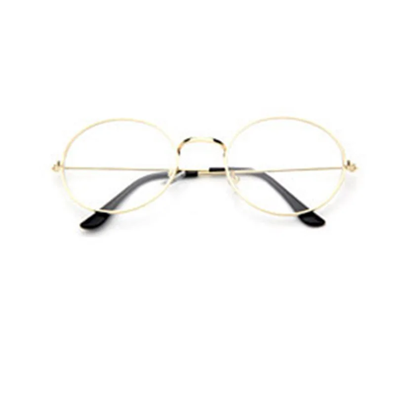 OFIR унисекс Ретро дизайнерские металлические очки с нулевой диоптрией высококлассные круглые очки оправа оптическая простая близорукость оправа зеркальные очки - Цвет оправы: 1