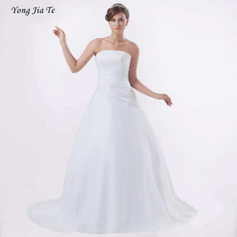 Femmes Robe De Mariage De Mariee Longue Classique Dos Nu Criss